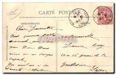 Nice w czasie festynu — Pałac S.M. Karnevalu XXXIII na placu Masséna — Wydawnictwo Giletta, fot. Nice — Rewers