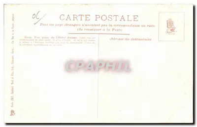 Nice — Widok z Hotełu Szwajcarskiego — wydawca Lelette, seria 761 — Rewers