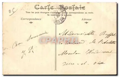 Menton — Kąt starego miasta — wydawca L. Menta, nr 762 — Rewers