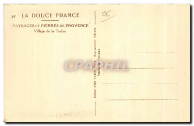 Vila da Turbie — Provença — Edição de Arte YVON — Verso