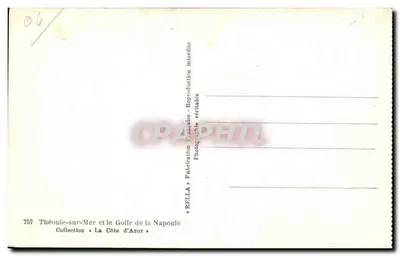 Okolice THÉOULE-SUR-MER i Zatoka Napoule — Kolekcja «La Côte d'Azur» — wydawca Rella — Rewers