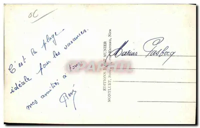 Juan-les-Pins — Allgemeiner Blick vom Hotel Belles-Rives — Éditions Dant Munier, n°111 — Rückseite