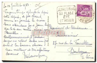 Juan-les-Pins - Square Gould — Éd. Michau n°139 — Rückseite