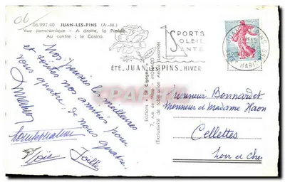 Panoramische uitzicht van Juan-les-Pins — Zomer — Uitgaven « La Cigogne » — Achterkant