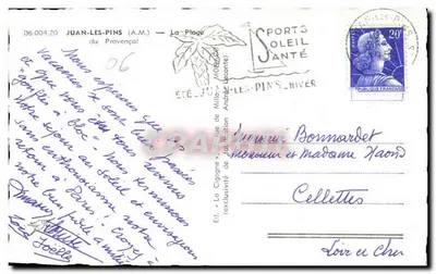 Juan-les-Pins — Die Badeküste — Verlag La Cigogne — Rückseite