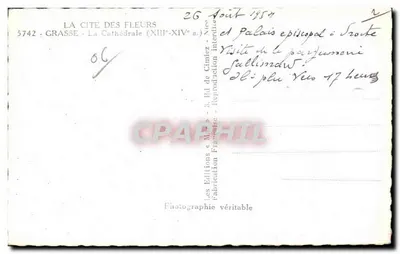 Grasse - Katedra (XIII-XIV w.) i Pałac Biskupi — Wydawnictwo La Cité des Fleurs — Rewers