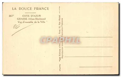 Grasse — Ogólny widok miasta — Les Editions d'Art YVON, Paryż — Rewers