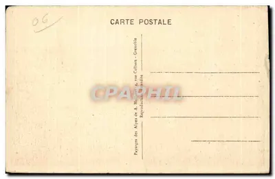 Golfe-Juan — Le port et les hôtels — « La Méditerranée » — éditeur : Paysages des Alpes de A. Mollaret, rue Colbert, Grenoble — Verso