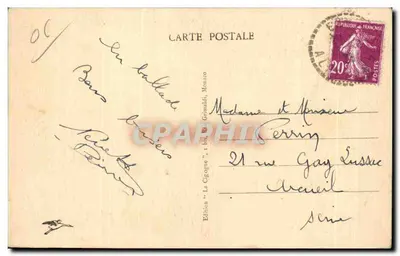 Eze-Village — Wspinaczka na Zamek Barlow — Wydawnictwo 'La Cigogne', nr 373 — Rewers