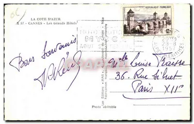 Cannes - I Grandi Hotel — vista del porto con barche — Edizioni MYSCA — Verso
