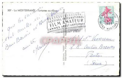 Tartany w spoczynku — Cannes, Francja — Les Éditions Françaises — Rewers