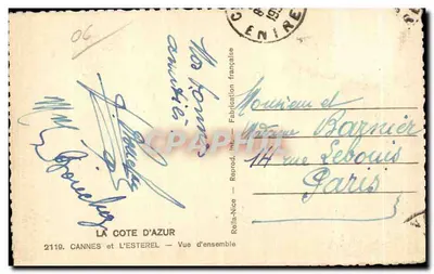 Cannes i L'Estérel — Ogólny widok — Rella-Nice, nr 2119 — Rewers