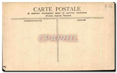 Port de Cannes — vue du port avec bateaux et édifice sur colline — éditeur NORMIGUIC — Verso