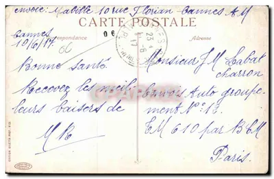 CANNES — Statua Lorda Broughama — Wydawnictwo Giletta, nr 445 — Rewers