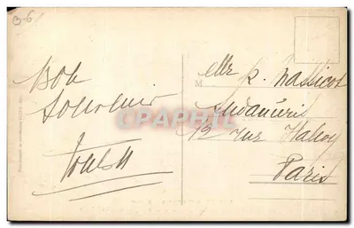 As Garças (Cannes) — As Fidelíssimas Invernantes tomando seu repasto na Praia — Edição Gilletta, n° 450 — Verso