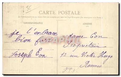 Quiberon - Mer sauvage à Beg-er-Vil — Collection H. Laurent, Port-Louis — Verso
