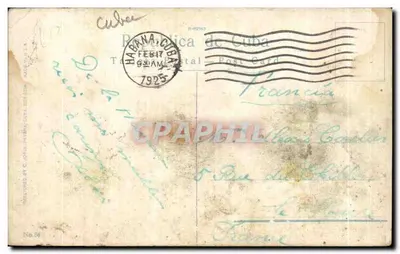 Habana: Parque de la India — editor C. John, Cuba, n°86 — Verso