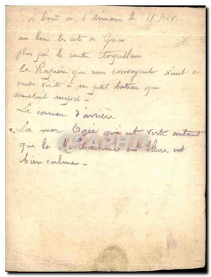 Vista do Mar Egeu — Grécia — carta postal militar — Verso