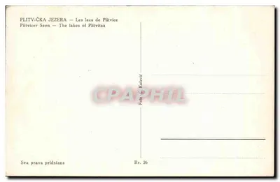 Donja Jezera — wodospady i jeziora — Foto Kušerić Br. 26 — Rewers
