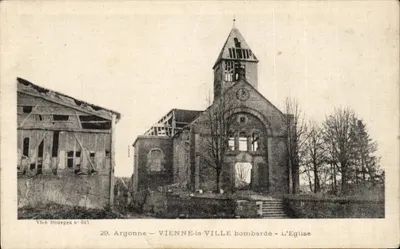Argonne – Vienne-la-Ville bombardeado – A Igreja — Viké Bourgés n° 643