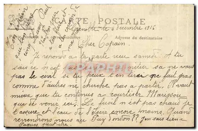 Grenoble - Caserne du 4e Génie — Souvenir du 4e Génie, éditeur non visible, n° de série non lisible — Rewers