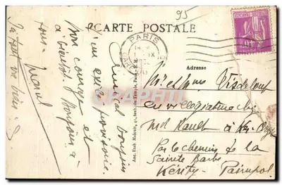Enghien-les-Bains — Rue du Départ — Éditeur E.M. n°739 — Rewers