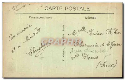 Montmorency — A Igreja vista da rue du Luxembourg — E. M. — Verso