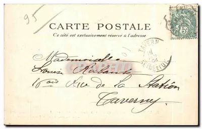 L'ISLE-ADAM — A PRAÇA DO PATIS E ESTÁTUA DE JULES DUPRÉ — André Cayeux, Imp.-Edit. Persan-Beaumont — Verso