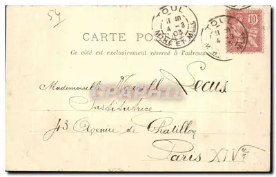 Toul - Praça da República — La Lorraine Illustrée, n° 54, 1902 — Verso