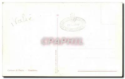Certosa di Pavia — Vestíbulo — editor desconhecido, número de série não visível — Verso