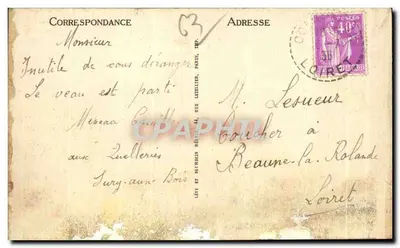 La Bourboule — Avenue des Bains et vue sur l'Hospice Thermal — LL — Verso