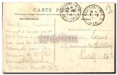 Boulogne-sur-Mer (P.-de-C.) — Catedral Nossa Senhora — editor desconhecido, n° 97 — Verso