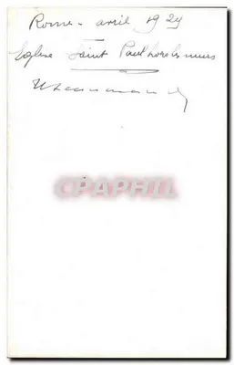 Kościół św. Pawła poza murami — Rzym — datowany około 1924 — Rewers