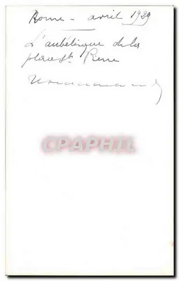 Plac Świętego Piotra — widok z obeliskiem — Rzym, kwiecień 1929 — Rewers