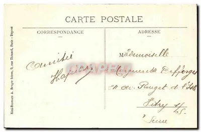 Zamek w Chaalis — Ruiny starej abbatii — Breger bracia, Paryż — Rewers