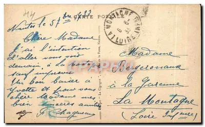 Nantes — Torres e Diques do Castelo — Edições La Cigogne, n°186 — Verso