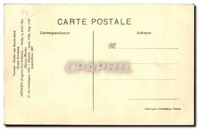 Zamek na Wyspie Nantes — widok na wieże i muraby — Ménard, Nantes — Rewers