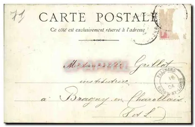 Portret Lamartine — wydawca Humbert, Macon — numer seryjny nie widoczny — Rewers