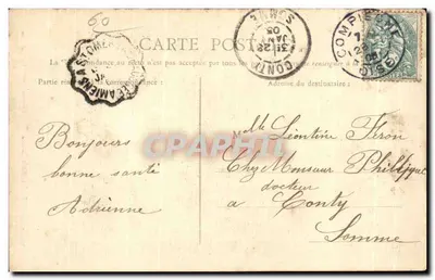 Compiègne - A antiga Cassin — Gertrand Escultor, editora 'Les Galeries', n°12 — Verso