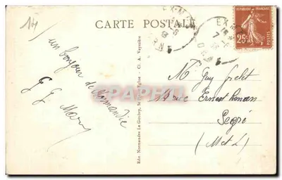 Um casal normando — A Normandia pitoresca — Editor: St Pierre Eglise, n° 4208 — Verso