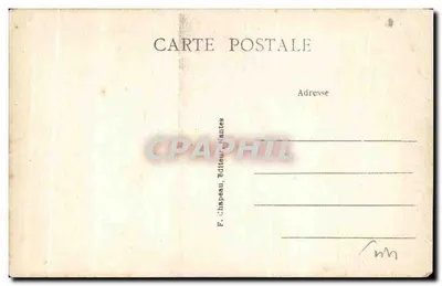 O Côteau do Bourgneuf, visto da Erdre em torno de 1835 — Antigo Nantes — F. Chapeau, editor, Nantes — Verso
