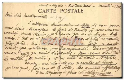 NANTES — Jardim das Plantas, vista tirada das Grutas — editor não identificado, n° de série 103 — Verso