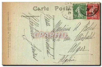 Góry Loup (Alpy Morskie) — Linia południowa Francji, widok z kaskady Courmes — NDHOT, nr 221 — Rewers