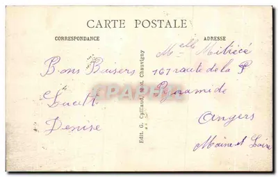 Castelo Baronal ou dos Bispos — Ruínas da Capela — Chauvigny (Vienne) — Ed. G. Caillaud — Verso