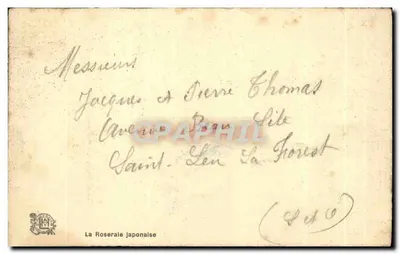 Japoński ogród róży — ogród róży — La Roseraie Japonaise, wydawca — Rewers