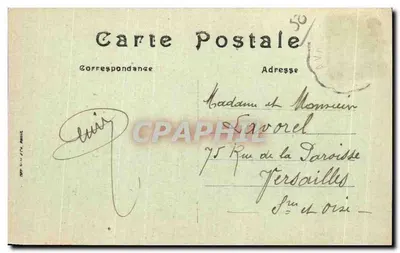 Mont-Saint-Michel — widok panoramiczny z pojazdem i pociągiem — wydawca nieznany, nr 4 — Rewers