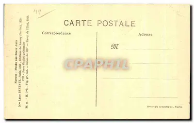 Statua Jeana Gaudina — Muzeum Sztuk Pięknych w Nantes — Wydawca Nantes BERTAUX, nr 49 — Rewers