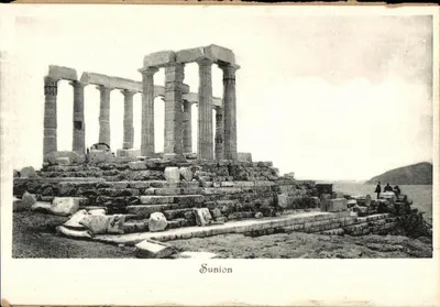Templo de Sunion — ruínas antigas — editor desconhecido, número de série não visível
