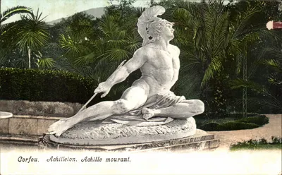 Gorfcou. Achilleion. Aquiles morrendo — Editor: Gorfcou, número de série não visível
