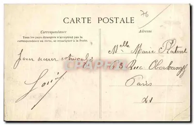 Sainte-Adresse — O Pain de Sucre — E. J. — Verso